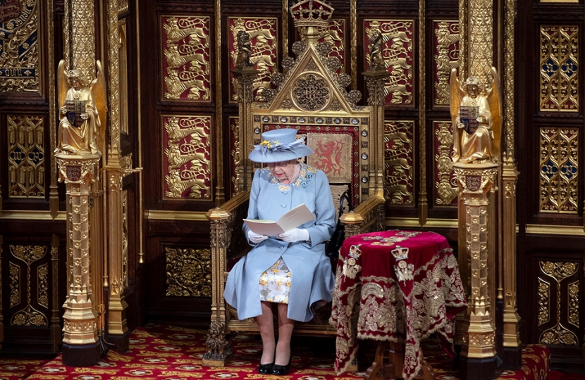 Her Majesty The Queen delivering Queen's Speech