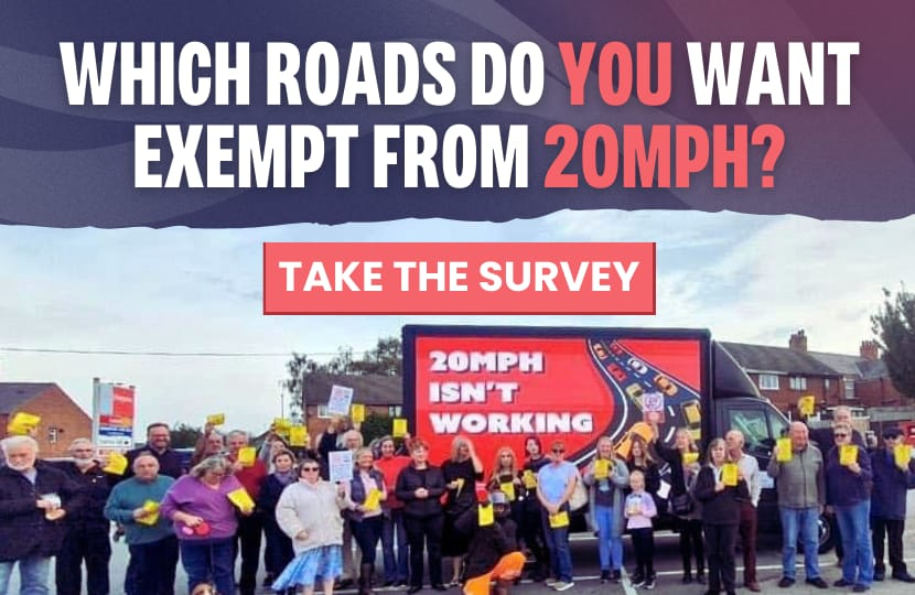 Which roads do you want exempt from 20mph graphic