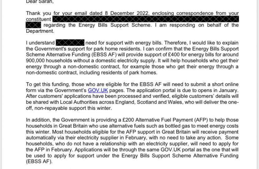 energy scheme letter