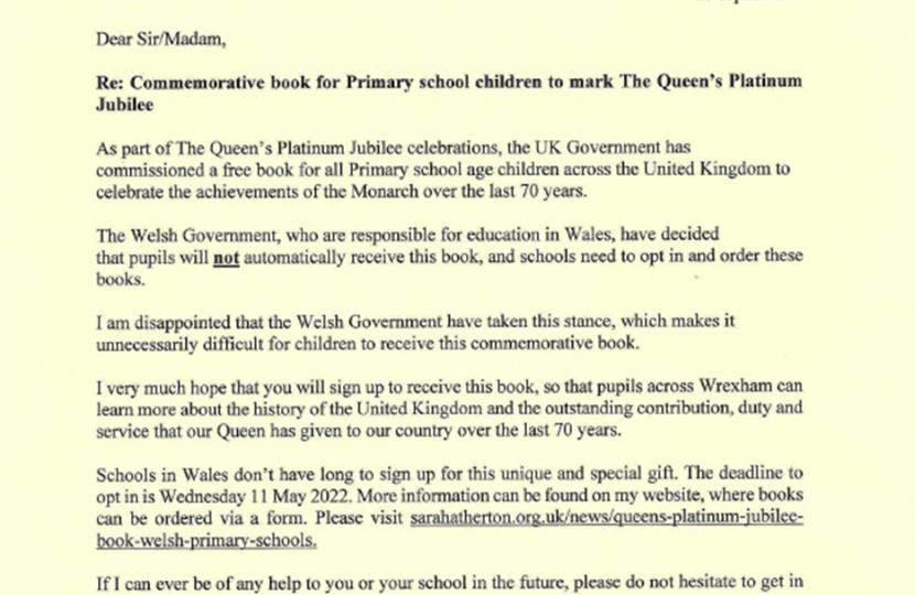 Copy of the letter send to schools and PTAs